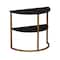 Household Essentials 18" 2-Tier Half Moon End Table